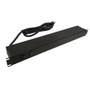 19 Inch 8 Outlet Horizontal Rack Mount Power Strip - 6ft Cord, 5-15P Plug, 5-15R Rear Receptacles (FN-1583T8A1BK)