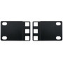 1U 23 inches to 19 inches Reducer Panel Adapter, Square Hole - Black (Pair) (FN-RM-650-1U)