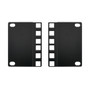 2U 23 inches to 19 inches Reducer Panel Adapter, Square Hole - Black (Pair) (FN-RM-650-2U)