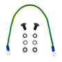 12 inch M6 Grounding Cable and Hardware Kit, 14AWG - Green/Yellow (FN-RM-GK01)