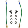 12 inch M6 Disconnecting Grounding Cable and Hardware Kit, 14AWG - Green/Yellow (FN-RM-GK02)