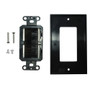 Cable Pass-through Wall Plate, Brush Style, Single Gang Decora - Black (FN-WP-DPB-BK)