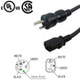 6ft Hospital Grade 5-15P to C13  Power Cable 14AWG SJT 15A 125V FN-PW-H105C-06