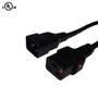 2ft locking C19 to C20 power cable, 14AWG SJT (FN-PWL-125C-02)