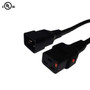 3ft locking C19 to C20 power cable 14AWG SJT FN-PWL-125C-03