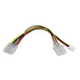 8 inch LP4 Male to LP4 Female and SP4 Female Internal PC Power Splitter Cable (FN-PW-INSP2-8)