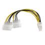 8 inch 6-pin PCI Female to 2x LP4 Male Internal PC Power Splitter Cable (FN-PW-INSP3-8)