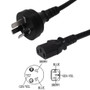 2m IRAM2073 (Argentina) to C13 power cord H05VV-F 1.0 (10A 250V) (FN-PW-665-2M)