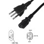 2m CEI 23-16 (Italy) to C13 power cord H05VV-F 1.0 (10A 250V) (FN-PW-190-2M)