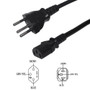 2m SEV 1011 (Switzerland) to C13 power cord H05VV-F 1.0 (10A 250V) (FN-PW-195-2M)
