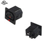 C13 Locking Receptacle 6.3mm Terminal, 1.5mm Panel Thickness - Black (FN-PW-SCL-C13)