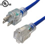 100ft Outdoor All-Weather Extension Cord - 12AWG SJEOW - Power Indicator Light - Blue FN-PX-130D-100BL