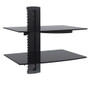 Media Player Dual Shelf, Glass - Black (FN-MT-112-BK)