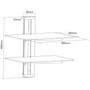 Media Player Dual Shelf Glass - Black FN-MT-112-BK