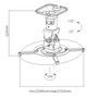 Projector WallCeiling Mount 4 Arm Tilt  Rotate Adjustable  Length 220mm Black FN-MT-803-BK