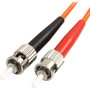 StarTech.com 2m Fiber Optic Cable - Multimode Duplex 62.5/125 - LSZH - ST/ST - OM1 - ST to ST Fiber Patch Cable - ST Male Network - ST (FIBSTST2)