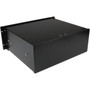 StarTechcom 4U Black Steel Storage Drawer for 19in Racks and Cabinets - 4U Black Sliding Rack Storage Drawer - 4U Rack Height x mm x 4UDRAWER