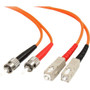 StarTech.com 2m Fiber Optic Cable - Multimode Duplex 62.5/125 - LSZH - ST /SC - OM1 - ST to SC Fiber Patch Cable - SC Male - ST Male - (Fleet Network)