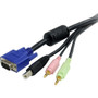 StarTech.com 10 ft 4-in-1 USB VGA KVM Cable with Audio and Microphone - 10ft (USBVGA4N1A10)