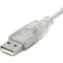 StarTech.com Transparent USB 2.0 cable - 4 pin USB Type A (M) - 4 pin USB Type B (M) - 10 ft - Type A Male - Type B Male - 10ft - (USBFAB10T)