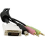 StarTech.com 6 ft 4-in-1 USB DVI KVM Switch Cable with Audio - DVI-D (Dual-Link) Male Video (DVID4N1USB6)