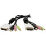 StarTechcom 6 ft 4-in-1 USB DVI KVM Switch Cable with Audio - DVI-D Dual-Link Male Video DVID4N1USB6
