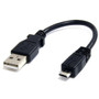 StarTech.com 6in Micro USB Cable - A to Micro B - Type A Male USB - Micro Type B Male USB - 6in - Black (Fleet Network)