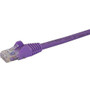 StarTech.com 100 ft Purple Snagless Cat6 UTP Patch Cable - Category 6 - 100 ft - 1 x RJ-45 Male Network - 1 x RJ-45 Male Network - (N6PATCH100PL)