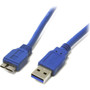 StarTech.com 3 ft SuperSpeed USB 3.0 Cable A to Micro B - Type A Male USB - Type B Male Micro USB - 3ft - Blue (Fleet Network)