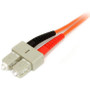 StarTech.com 2m Fiber Optic Cable - Multimode Duplex 50/125 - LSZH - LC/SC - OM2 - LC to SC Fiber Patch Cable - LC Male Network - SC - (50FIBLCSC2)