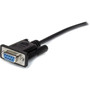 StarTech.com 2m Black Straight Through DB9 RS232 Serial Cable - M/F - 6.6 ft Serial Data Transfer Cable - First End: 1 x DB-9 Male - 1 (MXT1002MBK)