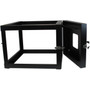 StarTech.com 6U Hinged Open Frame Wall Mount Network Rack - 4-Post 22" Depth Swing Out Computer Equipment Rack - 110lbs capacity - or (RK619WALLOH)