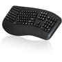 Adesso Tru-Form Media 1500 - Wireless Ergonomic Keyboard and Laser Mouse - USB Wireless RF Keyboard - 105 Key - English (US) - Black - (WKB-1500GB)