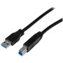 StarTech.com 1m (3ft) Certified SuperSpeed USB 3.0 A to B Cable - M/M - 3.3 ft USB Data Transfer Cable for Video Capture Card, Hard - (Fleet Network)