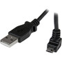 StarTech.com 1m Micro USB Cable - A to Up Angle Micro B - 3.3 ft USB Data Transfer Cable for Cellular Phone, Camera, Hard Drive, PC - (USBAUB1MU)