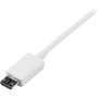 StarTech.com 0.5m White Micro USB Cable - A to Micro B - 1.6 ft USB Data Transfer Cable for Cellular Phone, Camera, Hard Drive, Tablet (USBPAUB50CMW)