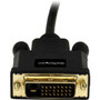 StarTech.com 10 ft Mini DisplayPort to DVI Adapter Converter Cable - Mini DP to DVI 1920x1200 - Black - 10 ft DVI/Mini DisplayPort for (MDP2DVIMM10B)