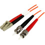 StarTech.com 1m Fiber Optic Cable - Multimode Duplex 50/125 - OFNP Plenum - LC/ST - OM2 - LC to ST Fiber Patch Cable - 3.3 ft Fiber - (Fleet Network)