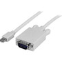 StarTechcom 10 ft Mini DisplayPort to VGA Adapter Converter Cable - mDP to VGA 1920x1200 - White - 10 ft Mini DisplayPortVGA Video - MDP2VGAMM10W