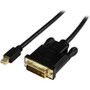 StarTech.com 3 ft Mini DisplayPort to DVI Active Adapter Converter Cable - mDP to DVI 1920x1200 - Black - 3 ft DisplayPort/DVI Video - (Fleet Network)