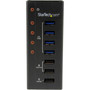 StarTechcom 4 Port USB 30 Hub plus 3 Dedicated USB Charging Ports 2 x 1A  1 x 2A - Wall Mountable Metal Enclosure - USB - - 7 USB ST4300U3C3