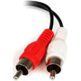 StarTechcom 6in Stereo Audio Cable - 35mm Female to 2x RCA Male - 6 Mini-phoneRCA Audio Cable for Audio Device iPod MP3 Player - MUFMRCA