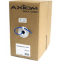 Axiom CAT5e Bulk Cable Spool 1000FT (White) - 1000 ft Category 5e Network Cable for Network Device - First End: 1 x Bare Wire - Second (Fleet Network)