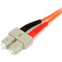 StarTech.com 7m Fiber Optic Cable - Multimode Duplex 62.5/125 - LSZH - LC/SC - OM1 - LC to SC Fiber Patch Cable - LC Male - SC Male - (FIBLCSC7)