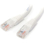 StarTechcom 3 ft White Molded Cat5e UTP Patch Cable - Category 5e - 3 ft - 1 x RJ-45 Male - 1 x RJ-45 Male - White M45PATCH3WH