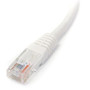 StarTechcom 3 ft White Molded Cat5e UTP Patch Cable - Category 5e - 3 ft - 1 x RJ-45 Male - 1 x RJ-45 Male - White M45PATCH3WH