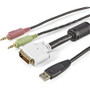 StarTech.com 4-in-1 USB DVI KVM Cable - Keyboard / video / mouse / audio extender - 4 pin USB Type A, mini-phone stereo 3.5 mm , DVI-I (USBDVI4N1A10)