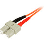 StarTech.com 3m Fiber Optic Cable - Multimode Duplex 62.5/125 - LSZH - LC/SC - OM1 - LC to SC Fiber Patch Cable - LC Male - SC Male - (FIBLCSC3)