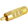 StarTech.com RCA to F Type Coaxial Adapter M/F - 1 x F Connector Female Audio/Video - 1 x RCA Male Audio/Video - Gold-plated - Gold (Fleet Network)