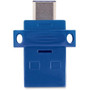 Verbatim USB-C Store n Go Dual USB Flash Drive - 64 GB - USB Type C USB 30 - Blue - Lifetime Warranty - TAA Compliant 99155